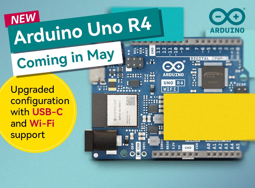 Lake Taupo Løfte Alert New Arduino Uno R4 Coming in May: Upgraded configuration with USB-C and  Wi-Fi support