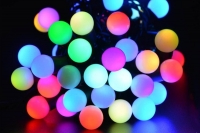 Solar Powered Outdoor Christmas LED String Lights for Decorations(White Ball)