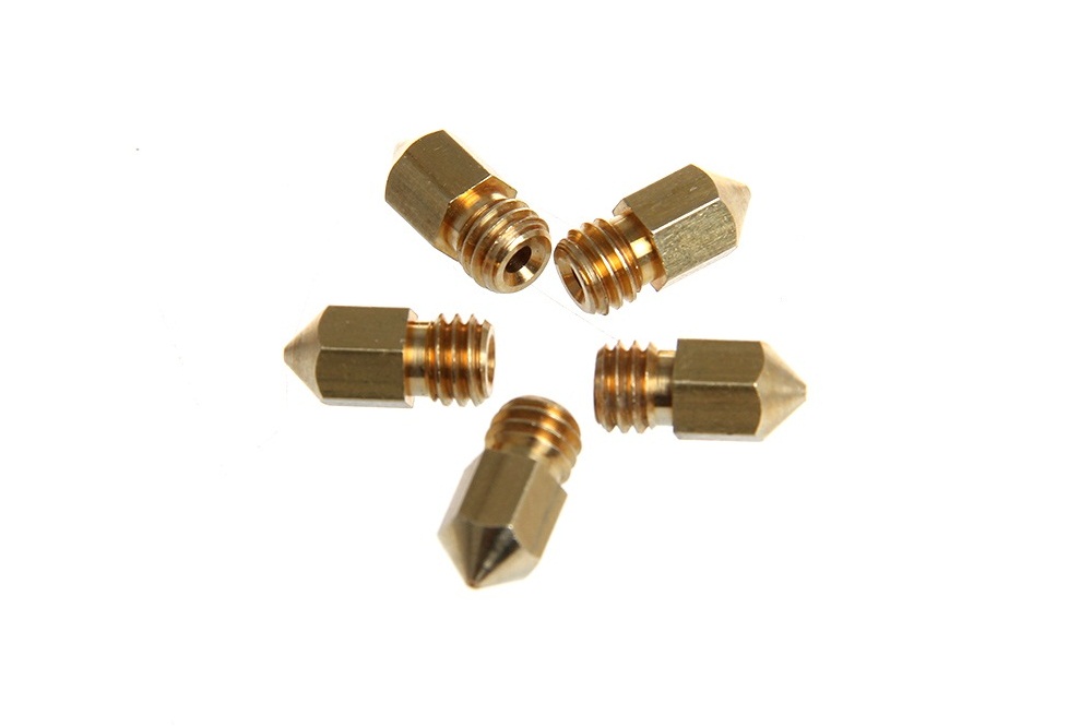 Brass M6 nozzle for MK8 Extruder