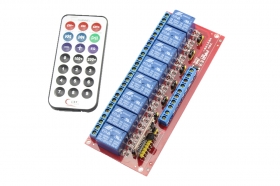 8 Channels Infrared Remote Control Relay Module for Arduino