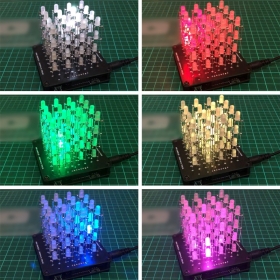 LED Cube RGB 4x4x4 Kit / Charliecube PALTA Style