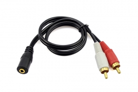3.5mm Stereo Jack to 2 RCA Plugs Audio Cable