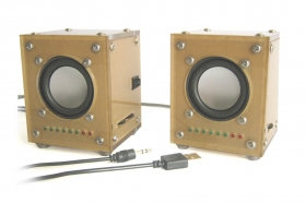 5V DIY Active Speaker Kit with Acrylic/Wooden Case