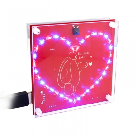 Music Remote Control Dazzling Heart Flow Lamp Programmable DIY Kit