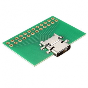 Mini DIY Type C Female Test Plug Socket USB 3.1 Connector SMT with PC Board