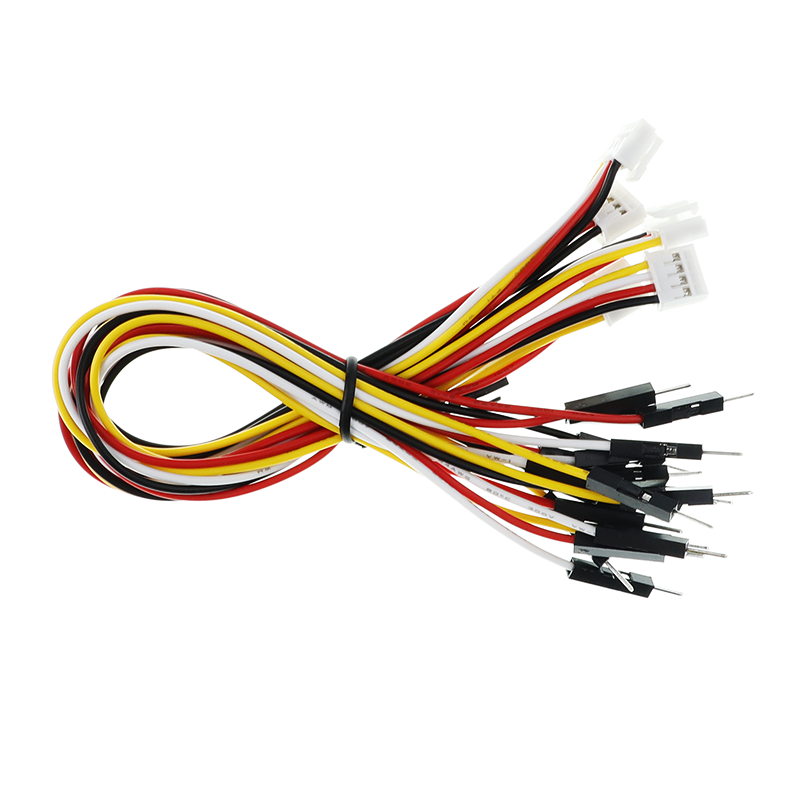 4 Pin Crowtail to Male Splittable Jumper Wire(5 pcs）