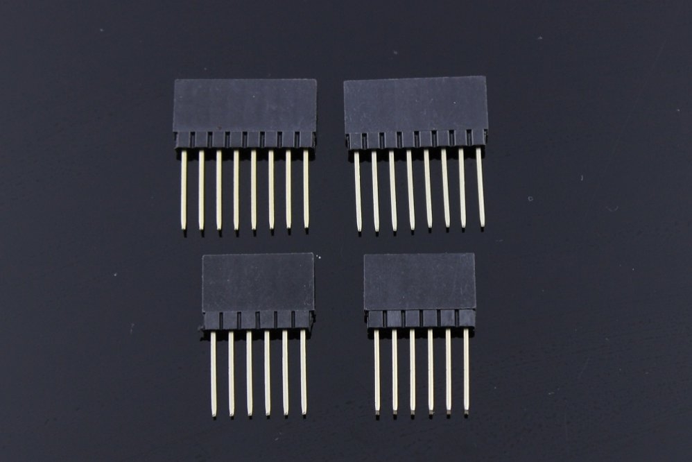 10Pcs 2.54mm 8-Pin Stackable Long Legs Female Header For Arduino Shield – GPIO Extension Connectors