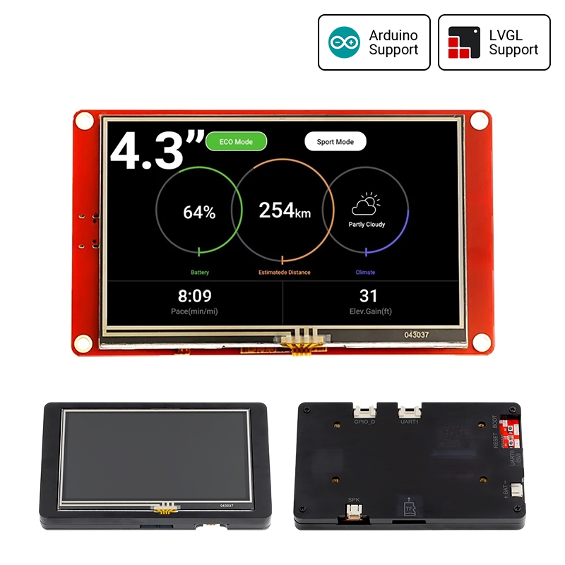 ESP32 display-4.3 Inch HMI Display 480x272 RGB TFT LCD Touch Screen ...