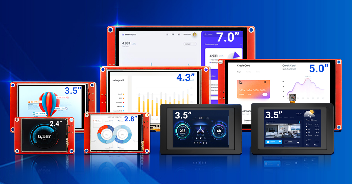 ELECROW ESP32 Touchscreen Monitor 7 Inch TFT LCD Touch Screen 800x480 SPI  HMI Display ESP32-S3-WROOM (with Case)