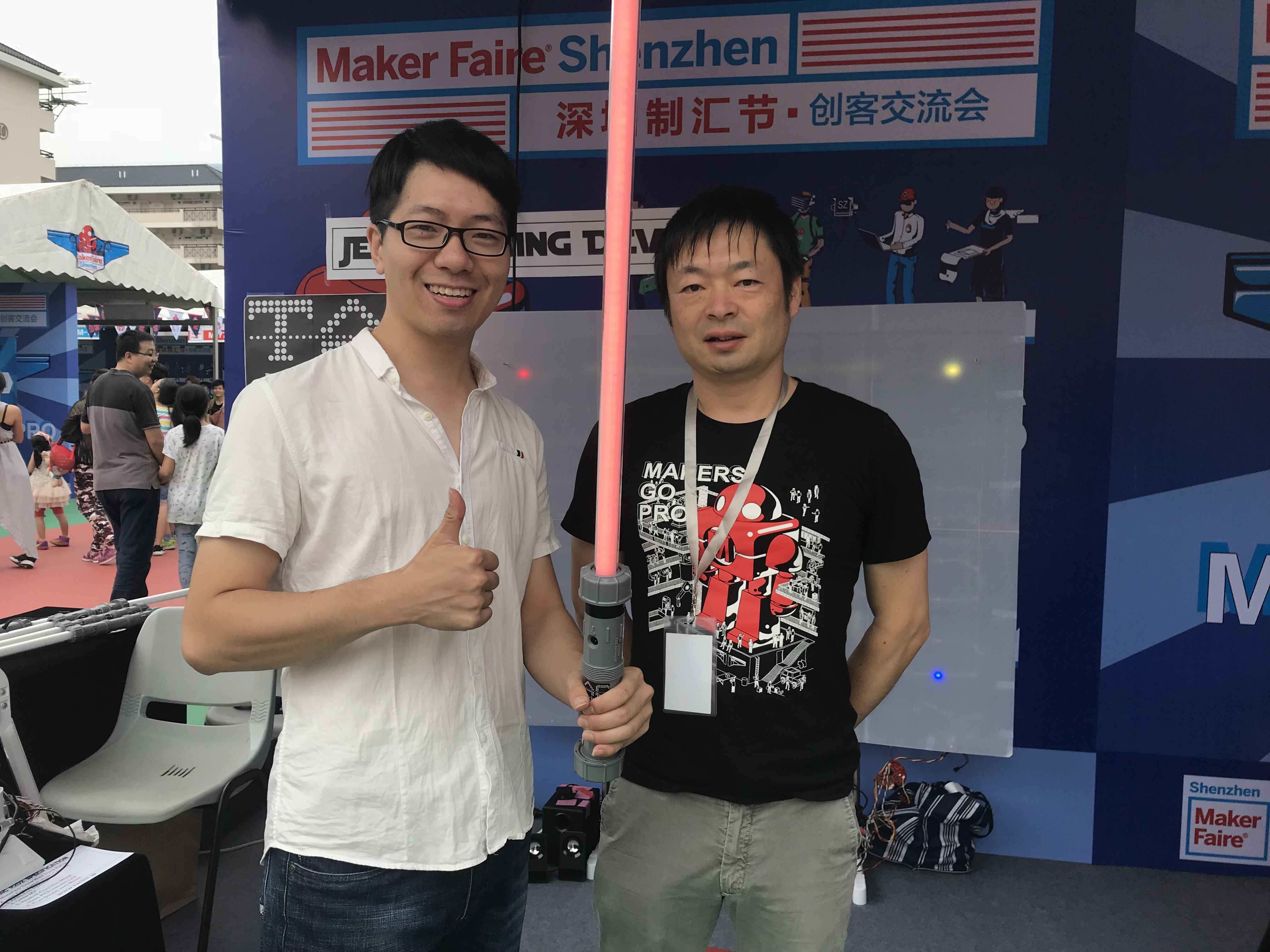 Elecrow Mike and TAC CEO Toru Takagaki