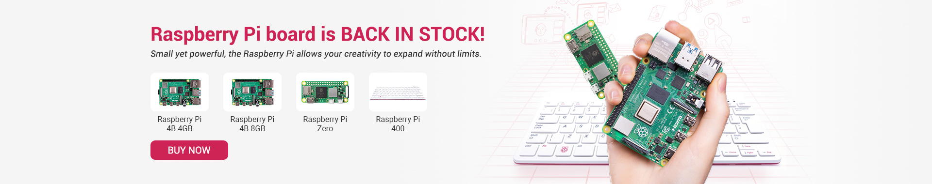 Raspberry Pi is back in stock now 