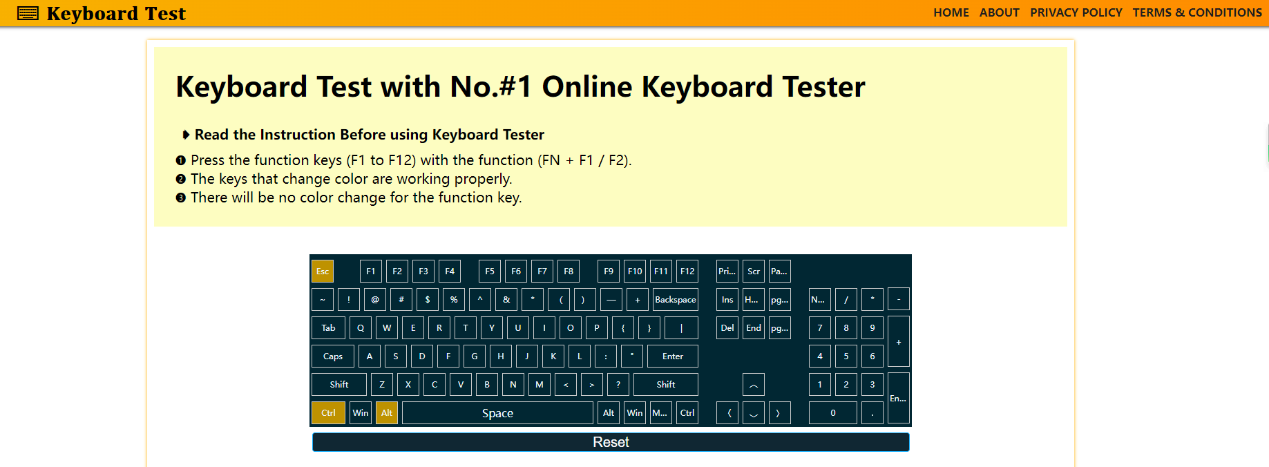 Keyboard Test Part 1