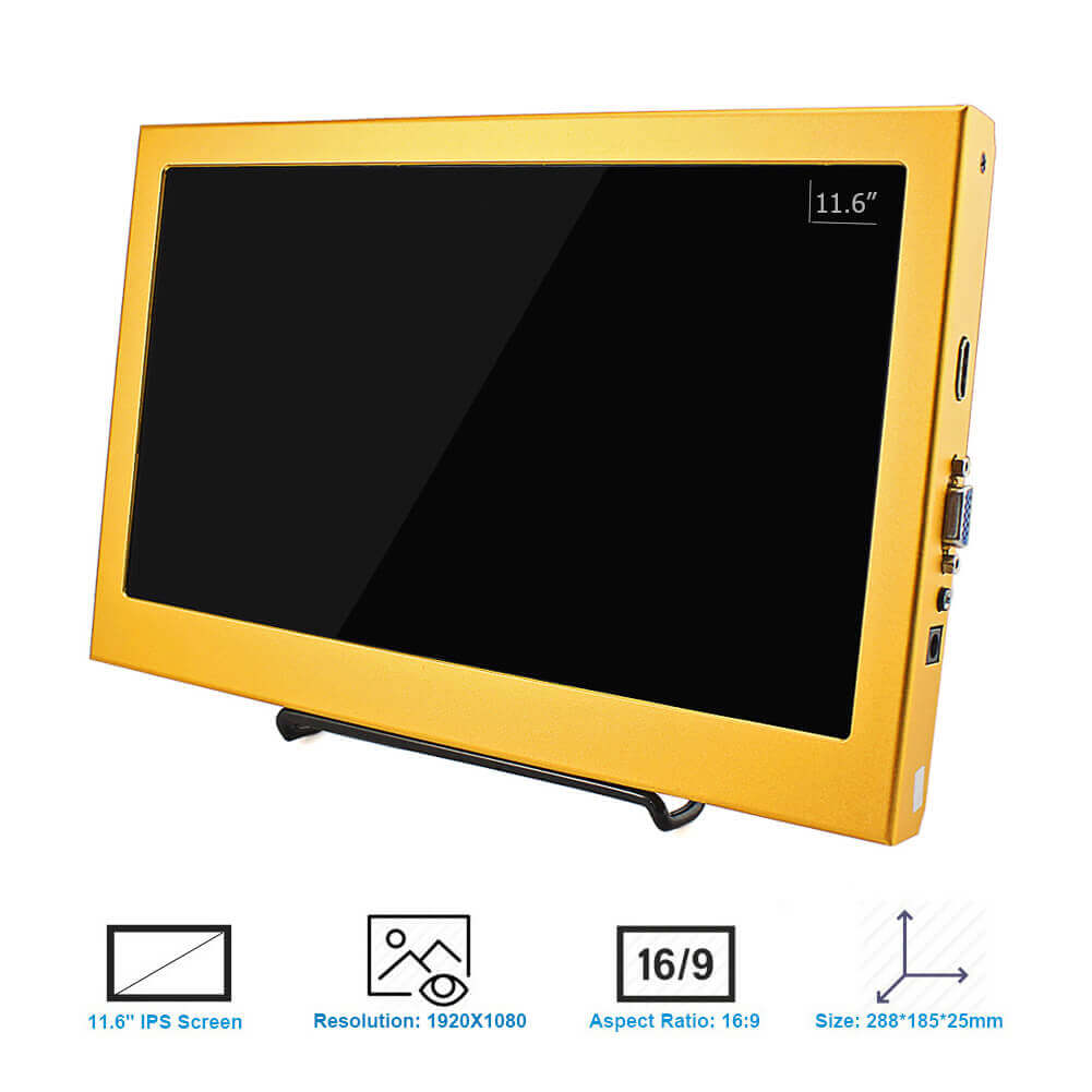 11.6 inch Raspberry Pi monitor features