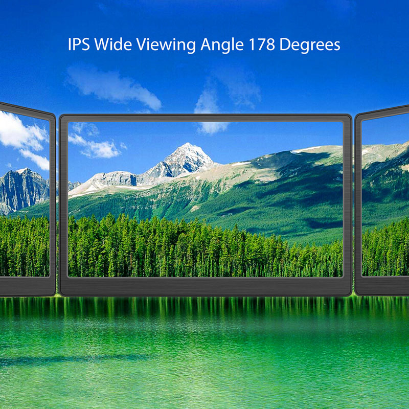 IPS panel，up to 178 degrees viewing angle