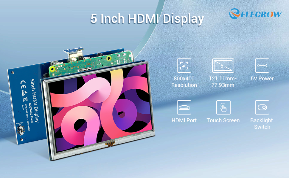 5 inch HDMI display feature