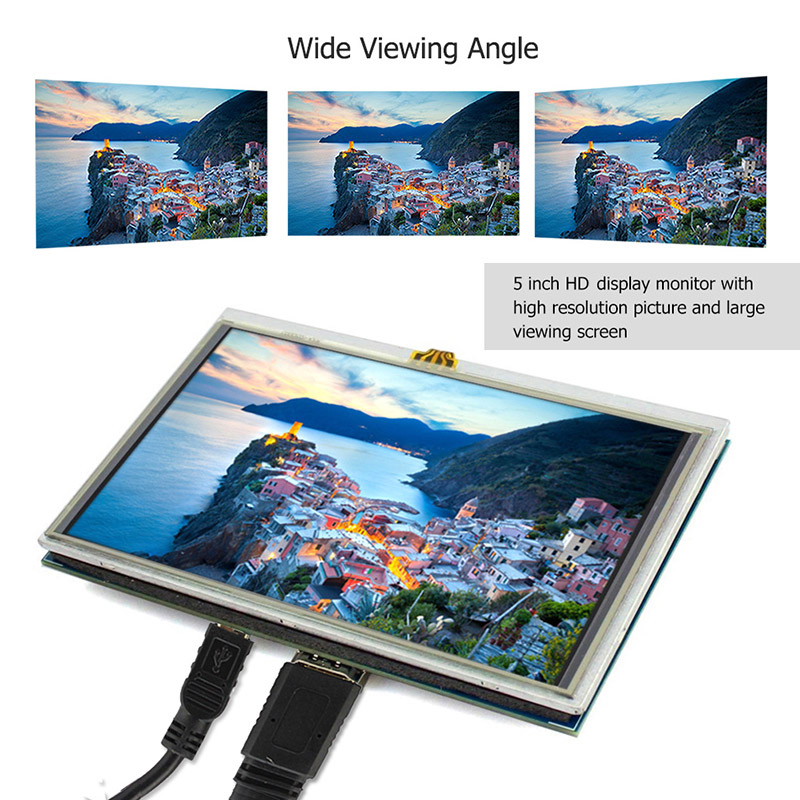 5 inch display with wide viewing angle