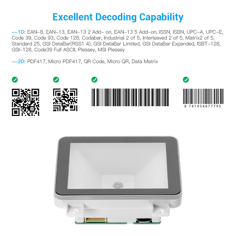 Scanner 1D QR Code Reader TTL/USB/RS232 interface Barcode Scanner Module