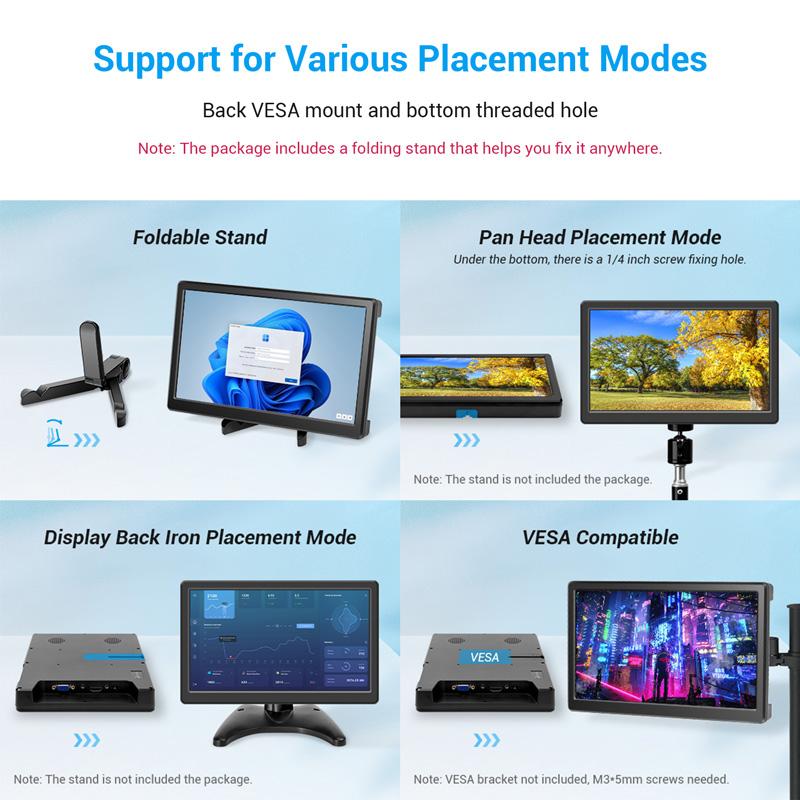 support for various placement modes