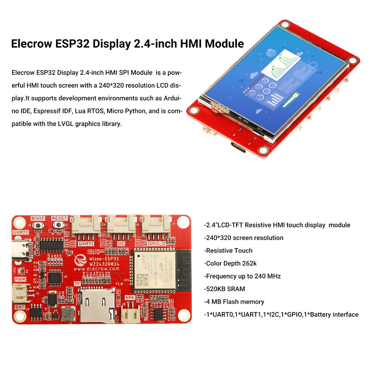 ESP32 HMI touch screen feature