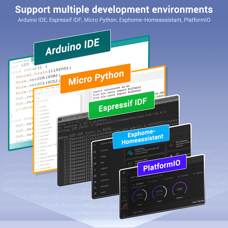 ESP32 display support multiple development enviroments