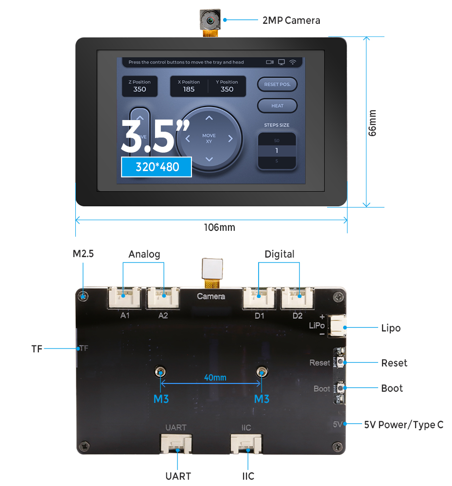 ESP32 3.5 display hardware overview