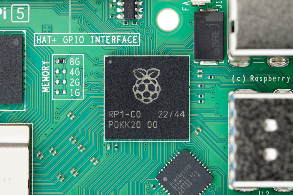 Raspberry pi 5 with RP1 chip